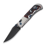 Kizer Cutlery - Tycho M390 Clip Point, Gray Ti & Fat Carbon, Black DLC