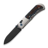 Kizer Cutlery - Tycho M390 Drop Point, Gray Ti & Fat Carbon, Black DLC