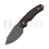 Kunwu Knives - Stiffy D. - Brown Micarta - Stonewashed