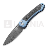 Lionsteel - Twain - Damascus - Solid Ti Blue + Solid CF