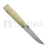 M.M Custom Knives - Puukko, Curly birch / nickel silver