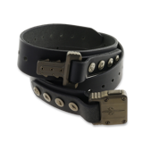 Marfione Custom Knives - Apis, Black Buffalo Leather/Bronze Titanium