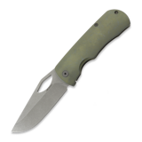 McNees Custom Knives - Little Dixon, Green/Blue Smooth Titanium