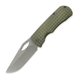McNees Custom Knives - Little Dixon, Green/Bronze Frag Titanium