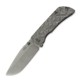 McNees Custom Knives - PM MAC2 3.5 DP, Stonewash Jig Titanium