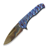 Medford - Praetorian Slim Flipper S35VN Vulcan DP, Blue "Lightning"