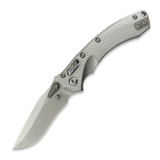 Microtech - Amphibian Mini Ram-Lok Stonewash Fluted Titanium, blue accent