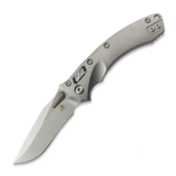 Microtech - Amphibian Mini Ram-Lok Stonewash Slab Titanium, bronze accent