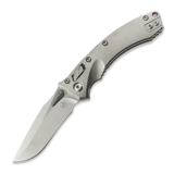 Microtech - Amphibian Mini Ram-Lok Stonewash Slab Titanium, purple accent