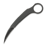 Microtech - Feather Signature Series Distressed Black Flag Full Serrated