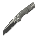 Microtech - MSI Mini Black Frag Aluminum Natural Clear, 톱니 모양 칼날
