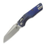 Microtech - MSI Mini Ram-Lok Apocalyptic Antique Blue Slab Titanium, blue accent