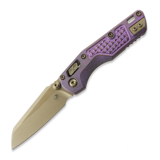 Microtech - MSI Mini Ram-Lok Bronzed Stonewash Royal Purple Frag Titanium, bronze accent
