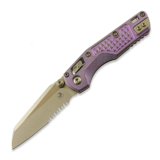 Microtech - MSI Mini Royal Purle Frag Titanium, 톱니 모양 칼날