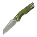 Microtech - MSI Mini S/E Apocalyptic Fluted Aluminum OD Green, hoja dentada