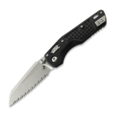 Microtech - MSI Mini S/E Stonewash Standard Frag, black, full serrated