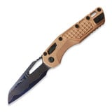 Microtech - MSI Ram-Lok Coppermai Damascus, Frag Pattern Copper & Blue Ti