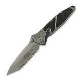 Microtech - Socom Elite Tanto Apocalyptic Weathered Metal, fully serrated