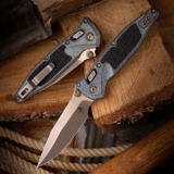 Microtech - Socom Ram-Lok Spear Point Bronzed Stonewash Antique Denim Gold