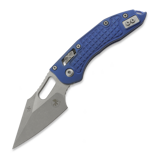 Microtech - Stitch Apocalyptic Antique Blue Frag Titanium, blue accents
