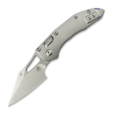 Microtech - Stitch Mini Marfione Select S/E Stonewash, Slab Titanium, blue accent