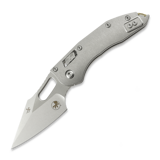 Microtech - Stitch Stonewash Slab Titanium, bronze accents