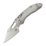 Microtech - Stitch Stonewash Slab Titanium, purple accents
