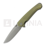 MK Knives & Tools - Ingeni MT Brassleaf, Brass Green & Gray Titanium