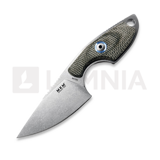 MKM Knives - Mikro 1 - Stonewashed - Canvas Micarta, เขียว