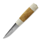 ML Custom Knives - Damascus Puukko, Reindeer Antler/Birch Burl