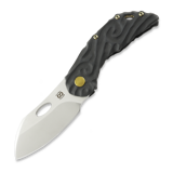 Olamic Cutlery - Busker M390 Largo, Aphotic Flow Molten Carving