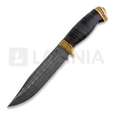 Olamic Cutlery - Damascus Voykar, stacked leather