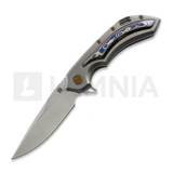 Olamic Cutlery - Wayfarer 247 CTS-XHP Drop Point, Blasted Ti & Fedokume