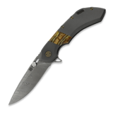 Olamic Cutlery - Wayfarer 247 Damasteel Purist, Dark Blast Titanium