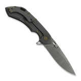 Olamic Cutlery - Wayfarer 247 Damasteel Purist, Dark Blast Titanium
