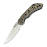 Olamic Cutlery - Wayfarer 247 Drop Point, Dark Blast Antique Entropic Frame Story Acid Rain