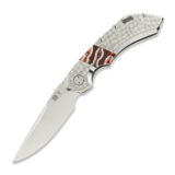Olamic Cutlery - Wayfarer 247 FD CTS-XHP DP, Jeweled Ti & Mammoth Tooth