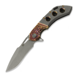 Olamic Cutlery - Wayfarer 247 Harpoon, Faux Bolster Molten Carving Holes