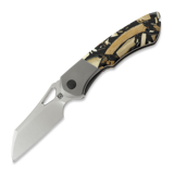 Olamic Cutlery - WhipperSnapper BL Wharncliffe, Light Blast Ti, Mammoth Ivory
