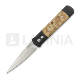 Pro-Tech - Godfather Satin, Black Aluminum & Maple Burl