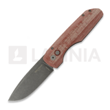 Pro-Tech - Synapse Black Titanium & Red Micarta, Acid Washed