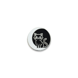 Prometheus Design Werx - Black Cat Moon GID Lapel Pin