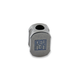 RealSteel - Ti Lanyard Bead hexagon, silver