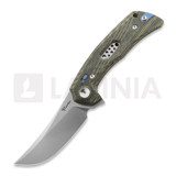 Reate - PL-7, Green/Black Micarta, Satin