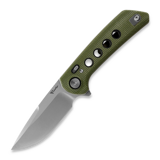 Reate - PL-XF Green Micarta/Black G-10, Stonewash