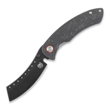 Red Horse Knife Works - Hell Razor P Marbled Carbon Fiber, PVD Black