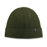 Retki - 100% Merino rib one size, green