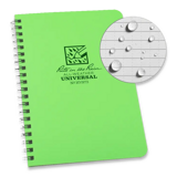 Rite in the Rain - Side Spiral 4.625 x 7, Hi Viz Green