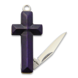 Rough Ryder - Cross Knife Purple Smooth Bone