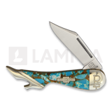 Rough Ryder - Leg Knife Amber Turquoise